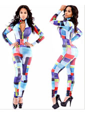 Long Sleeve Block Style Jumspuits S,M,L MH5270