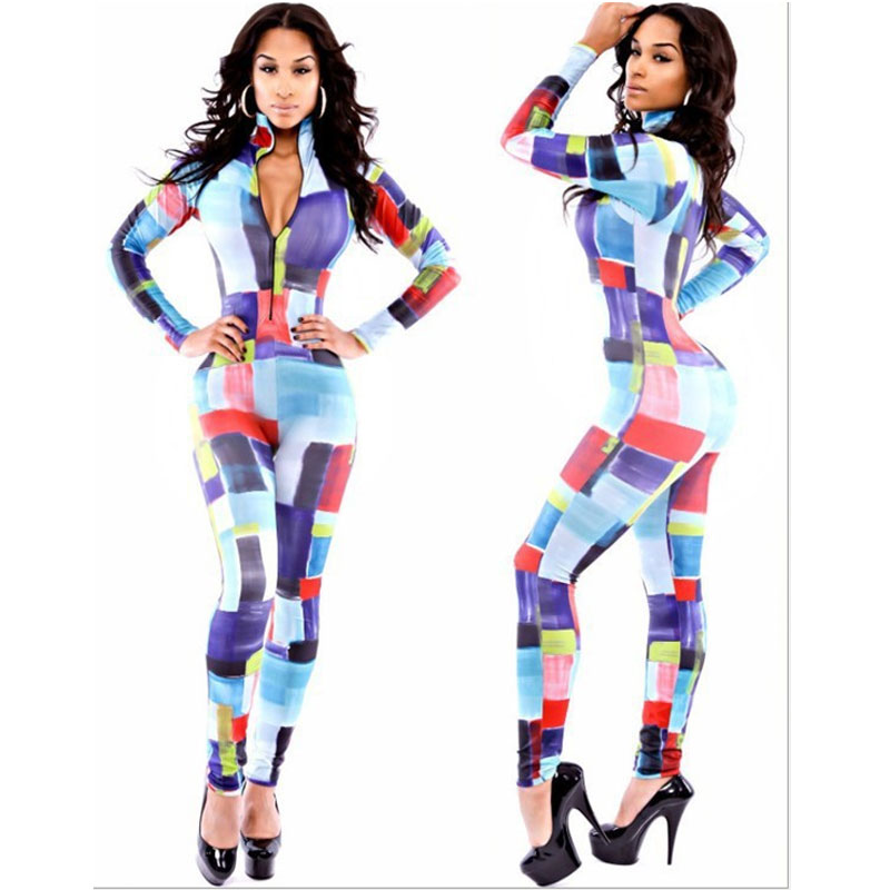Long Sleeve Block Style Jumspuits S,M,L MH5270