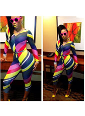 Rainbow Long Sleeve Jumpsuits  S,M,L MH5273