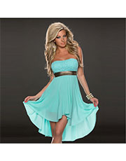 Blue Off Shoulder Peplum Dress S-XL MH5143