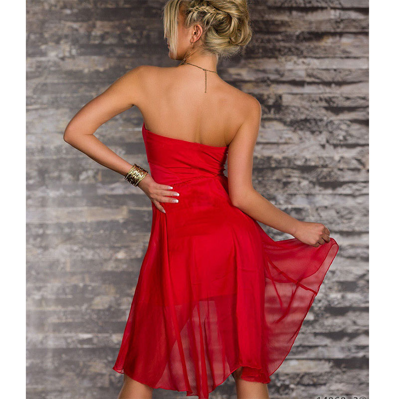 Red Off Shoulder Peplum Dress S,M,L MH5155