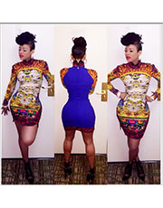 Long Sleeve Fashion Lady Bodycon Dress S,M,L MH5209