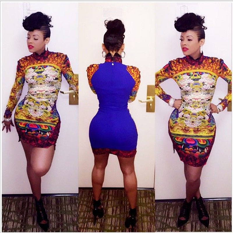 Long Sleeve Fashion Lady Bodycon Dress S,M,L MH5209