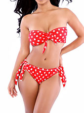 Red dot strapless S-XL MH2171