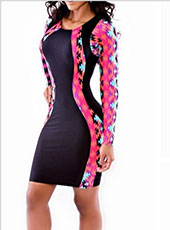 Long Sleeve Black Bodycon Dress S,M,L MH5210