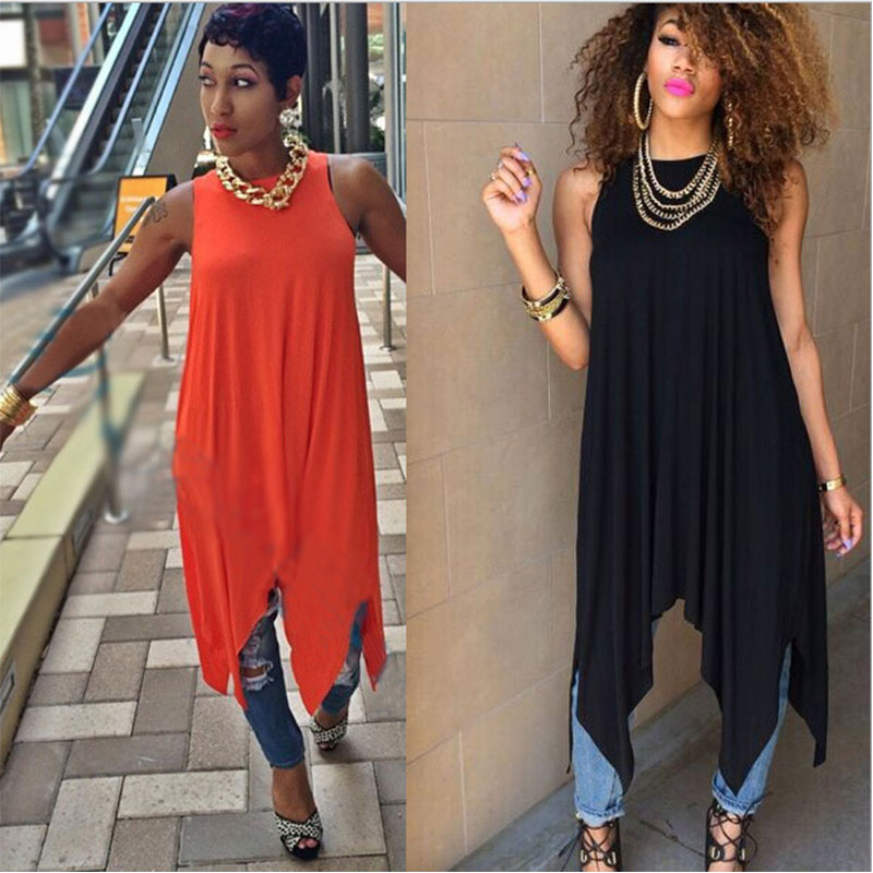 Irregular Sleeveless Pure Color Midi Dress S,M,L MH5213