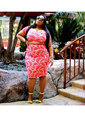 Fat Woman Two PCS Short Sleeve Bodycon Dress S-XXL MH5214