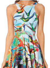 Blace milk sleeveless skater dress S-L MH5296