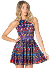 U neck skater dress MH5299