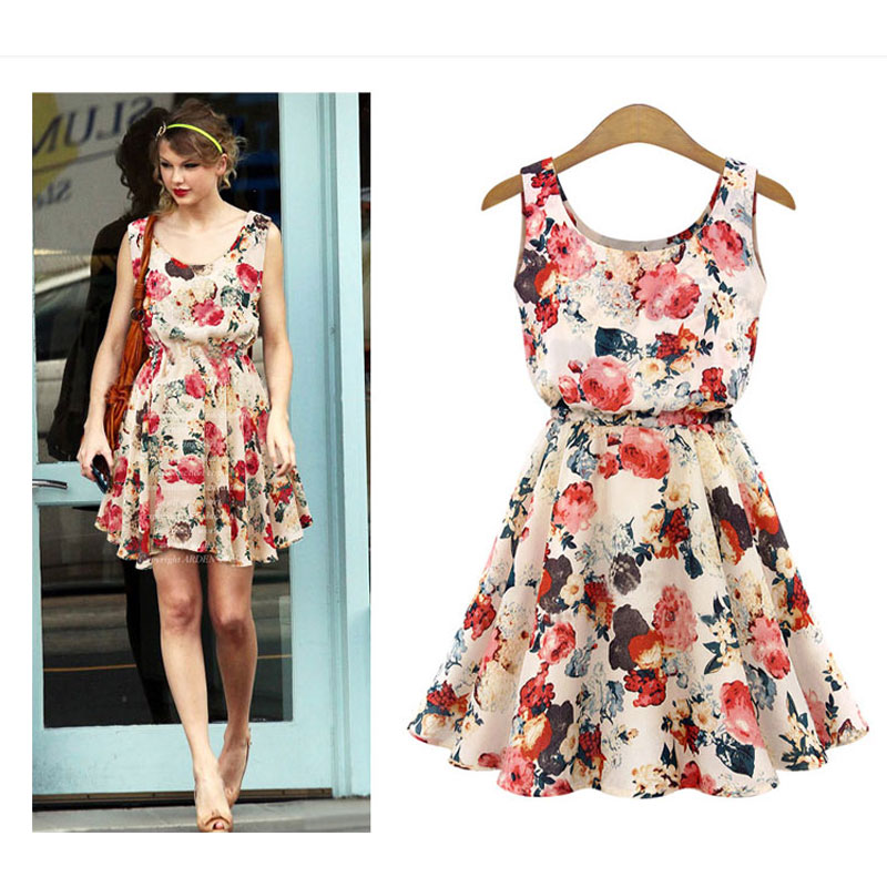 Pink chiffon lining dress S-XL MH5260