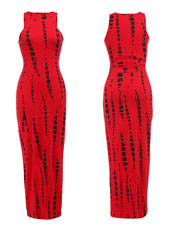 Red halter long dress S-XL MH5321