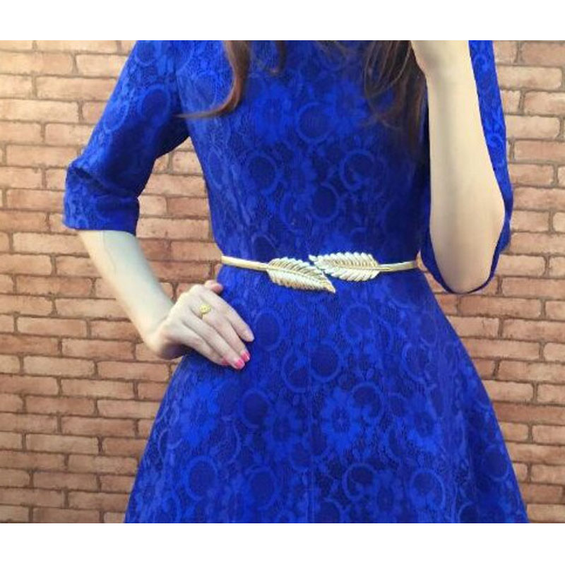 Silver leaf waist belt MH9032