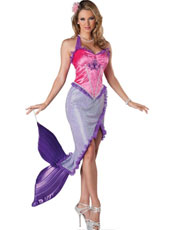Purple Halter Neck Bodycon Wholesale Mermaid Costume  MH3126