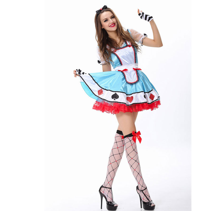 Cute Blue French Maid Costume MH3139