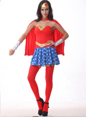 Red and blue super girl costume MH3142