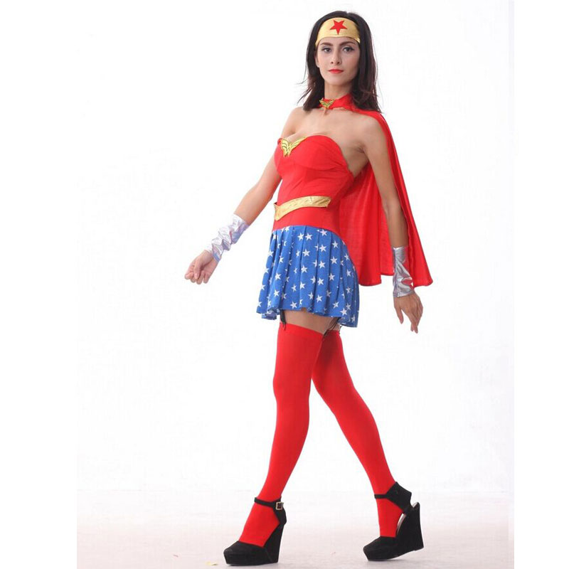 Red and blue super girl costume MH3142