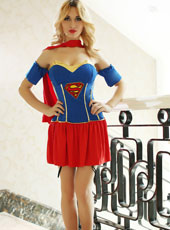Red and blue super girl costume MH3143