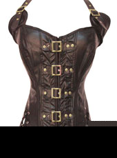 Brown overbust vest corset S-XXL MH1138