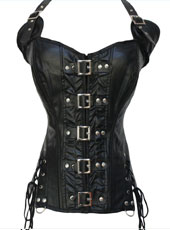 Black overbust vest corset S-XXL MH1139