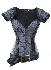 Sexy Grey Warrior Corset   S-XXL MH1205