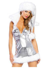 White sleeveless christmas costuem MH3213