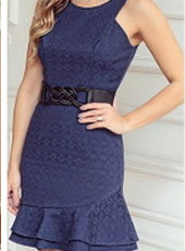 Sleeveless Blue Cocktail Dress S-XL MH5398