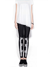 Black Slim digital leggings MH13005