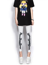 White Slim digital leggings MH13006