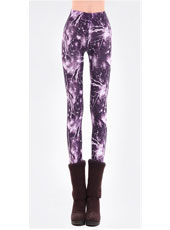 Purple Galxy slim leggings MH13009