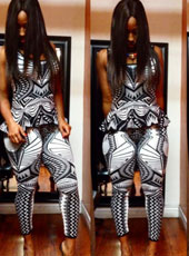 White And Black Sleeveless Jumpsuits S,M,L MH5267