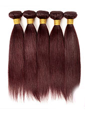 Pure Brown Straight Hair 100% Unprocessed Weave Human Hair MH15009
