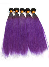 Pure Purple Straight Hair 100% Unprocessed Weave  MH15010