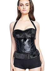 Black Halter Steel Bone Underbust Corset S-2XL MH1295