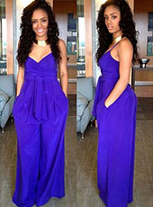 Blue Loose Panty Long DressS-XL MH5439