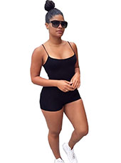 Black Short Jumpsuit S-L MH5451