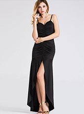 Black Bare shoulder Long Dress S-L MH5458