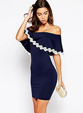Bare Shoulder Dress S-XL MH5487