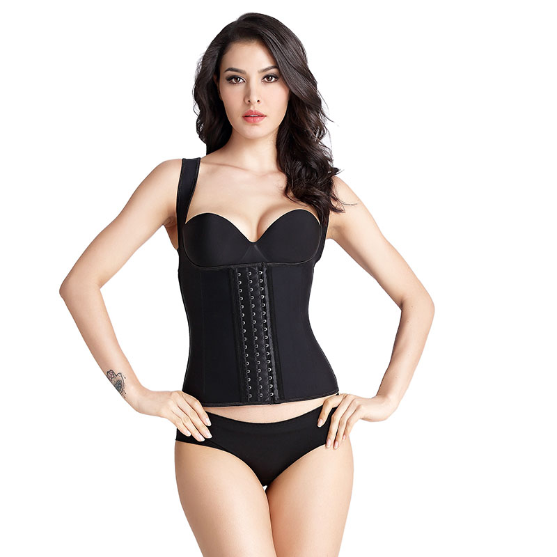 Black two strapes vest waist cincher XXS-6XL MH1009