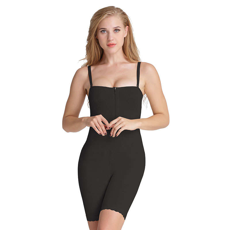Black Zipper Butt Short Pants Body Shapewear S-2XL MH1306