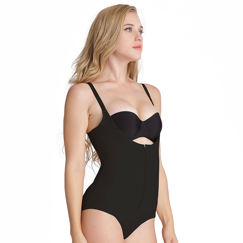 Black Color Strapes With Zipper Bodyshaper S-2XL MH1304