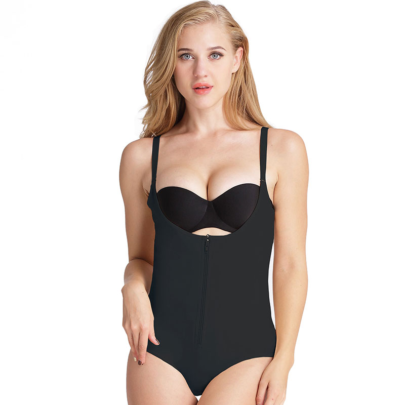 Black Color Strapes With Zipper Bodyshaper S-2XL MH1304