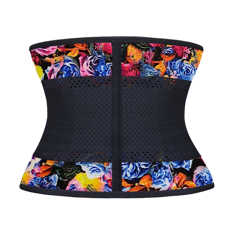 Floral Latex Steel Bones Waist Trimmer Belt XS-3XL MH1865