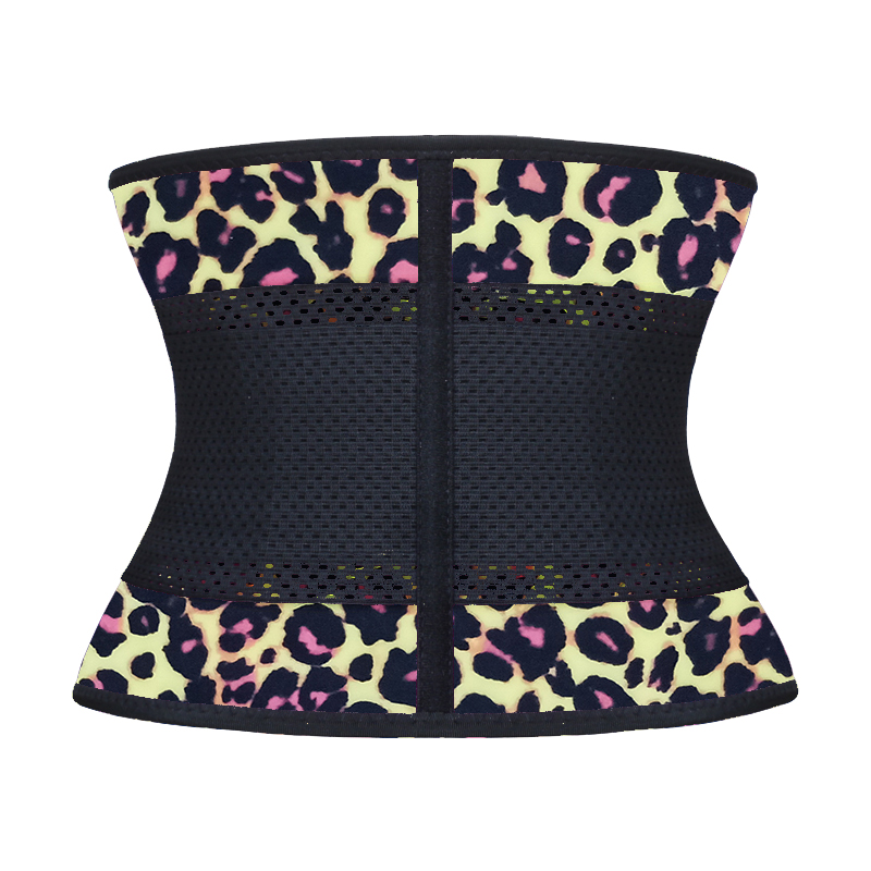 Leopard Latex Steel Bones Waist Trimmer Belt XS-3XL MH1867