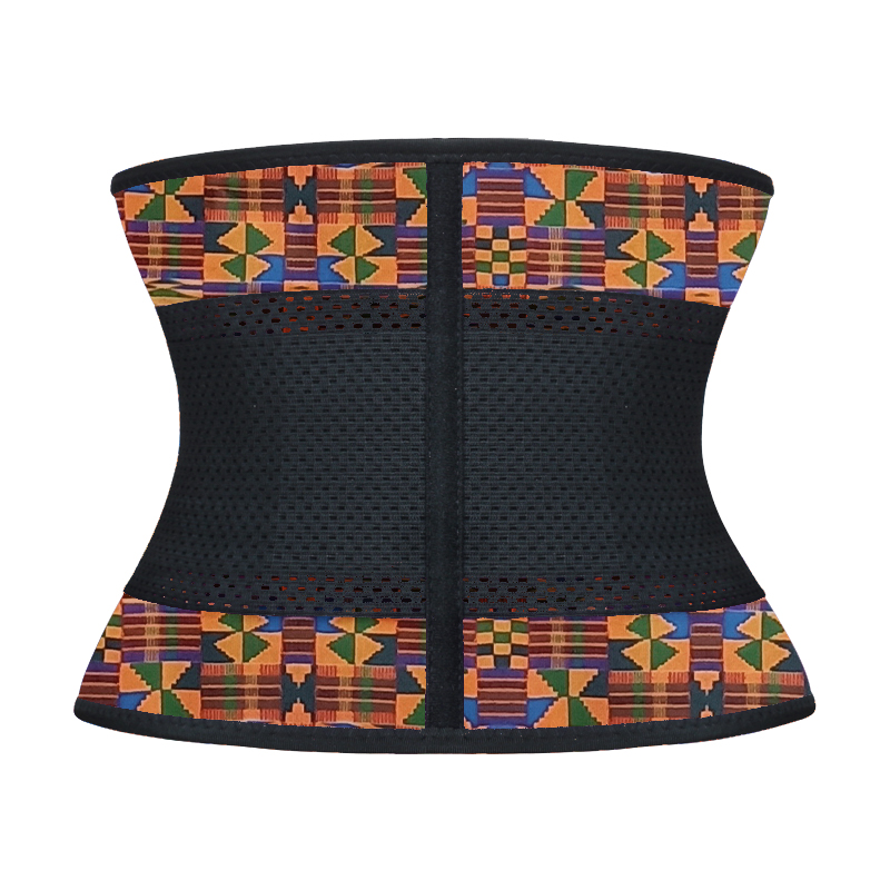 Geometric pattern Latex Waist Trimmer Belt XS-3XL MH1868