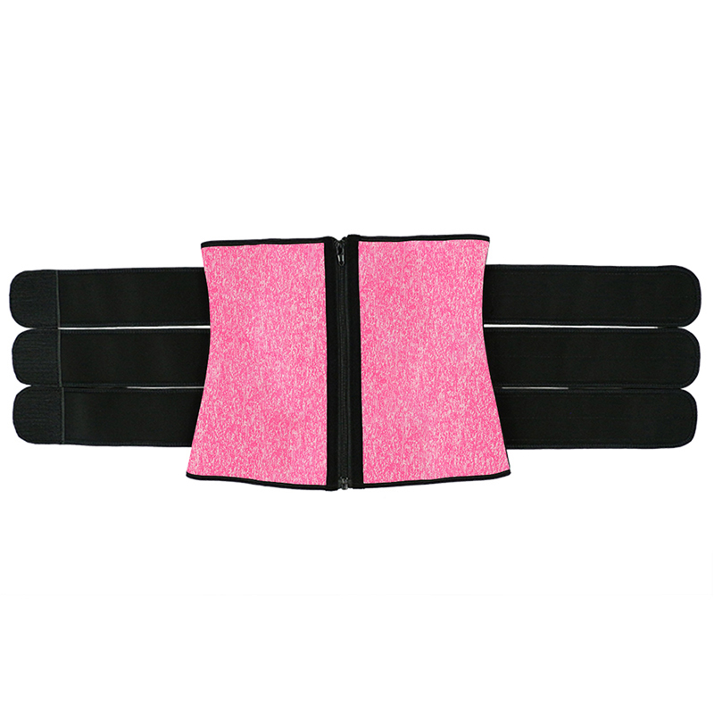 Snow Pink Neoprene Triple Belt with Zipper MHW100016SP