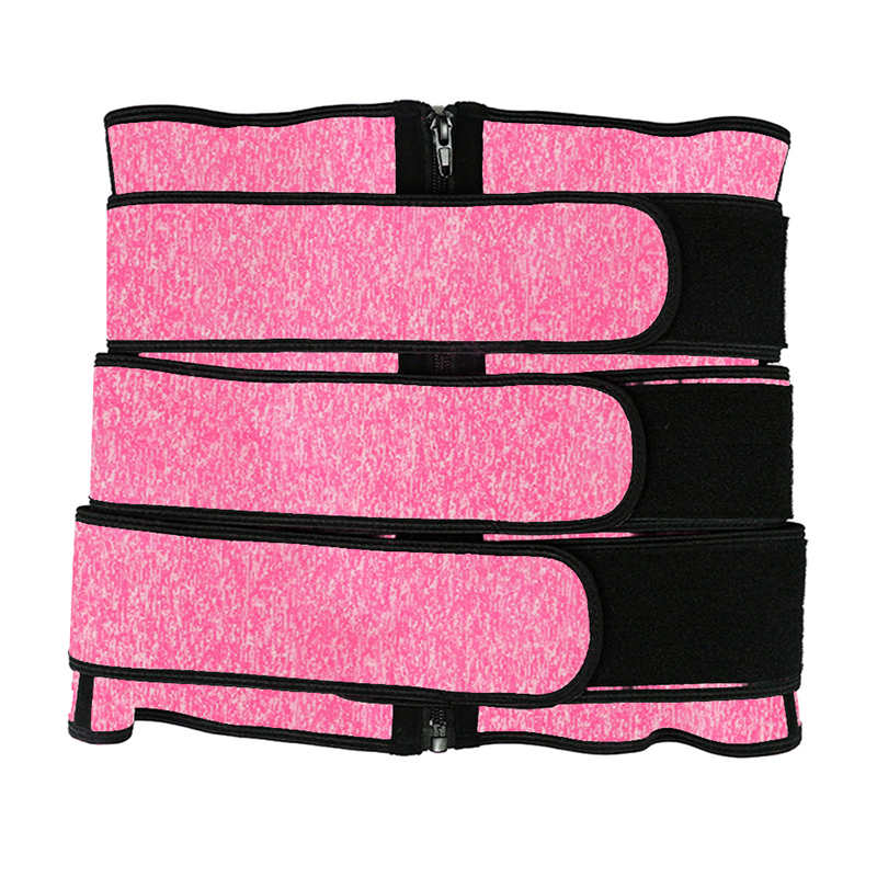 Snow Pink Neoprene Triple Belt with Zipper MHW100016SP