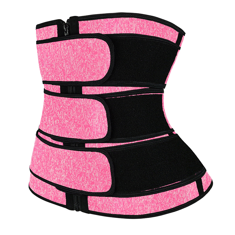Snow Pink Neoprene Triple Belt with Zipper MHW100016SP