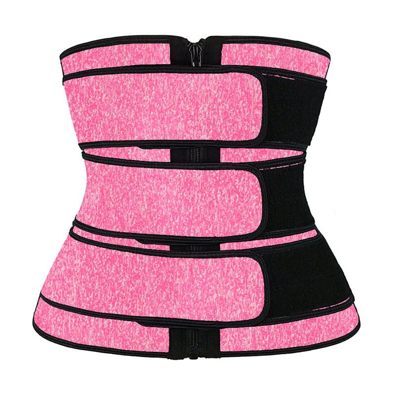 Snow Pink Neoprene Triple Belt with Zipper MHW100016SP