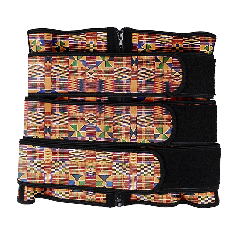 African Print Three Belt with Zipper MHW100001or