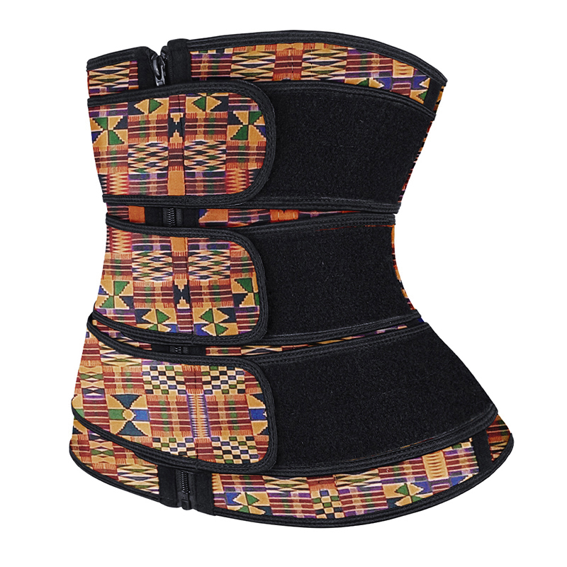 African Print Three Belt with Zipper MHW100001or